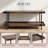 Nikole 42" W Solid Wood and Metal Bench with Lower Shelf 