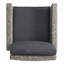 Tabouret de bar pivotant extérieur en osier 30 po avec coussin résistant à l'eau