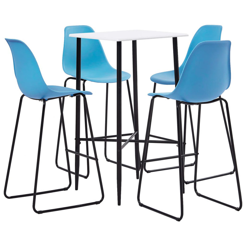 4 - Person Dining Set, Blue, White