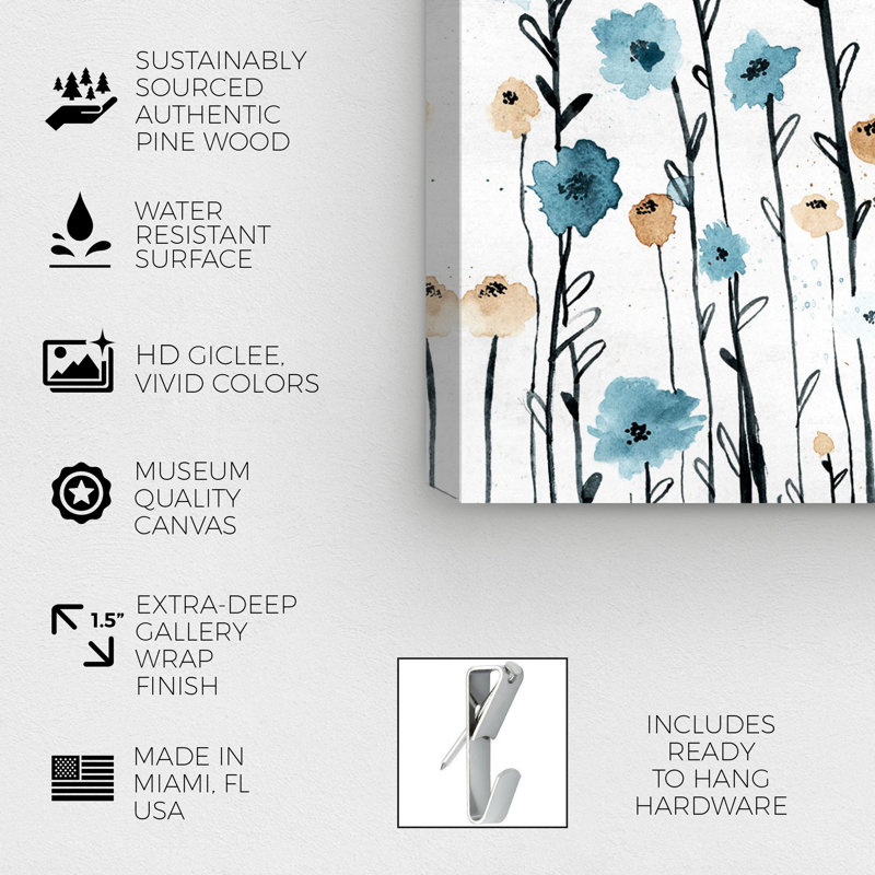 Art graphique sur toile tendue « Beautiful Growth » Ariaana, 10 po x 15 po, Impression encadrée, Blanc