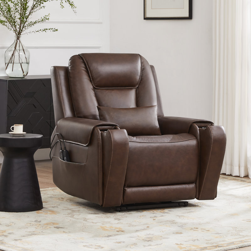 Fauteuil inclinable électrique de massage Carell, Brun