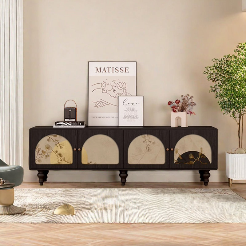Creative design sense solid wood TV cabinet