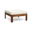 Beige rembourré en bois pour l'extérieur en forme de L avec coussins