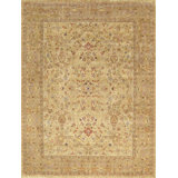 Baku Hand Knotted Wool Oriental Area Rug in Beige