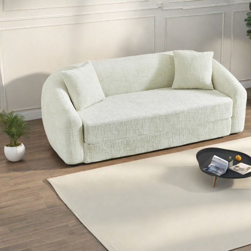 Canapés convertibles à compression, chenille de 87 pouces, canapé-lit moderne