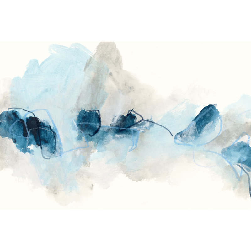 Geode Coast I by June Erica Vess - Wrapped Canvas Painting Print, 20cm H x 30cm W, Black Floater Framed
