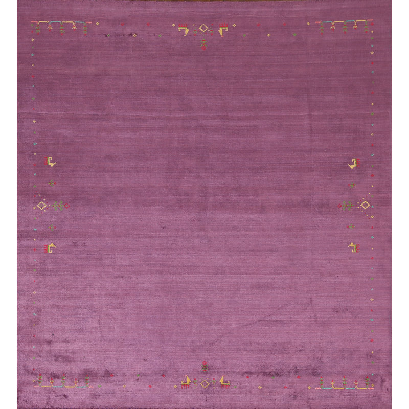 Tapis carré 100% soie Gabbeh 8 x 8
