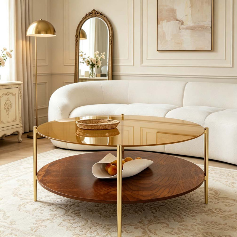 Table basse Modern, Doré