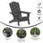 Ayleah Commercial Grade All-Weather Adirondack Chair with Swiveling Cupholder-1178522246