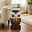 Table de bout hibou avec plateau en faux marbre