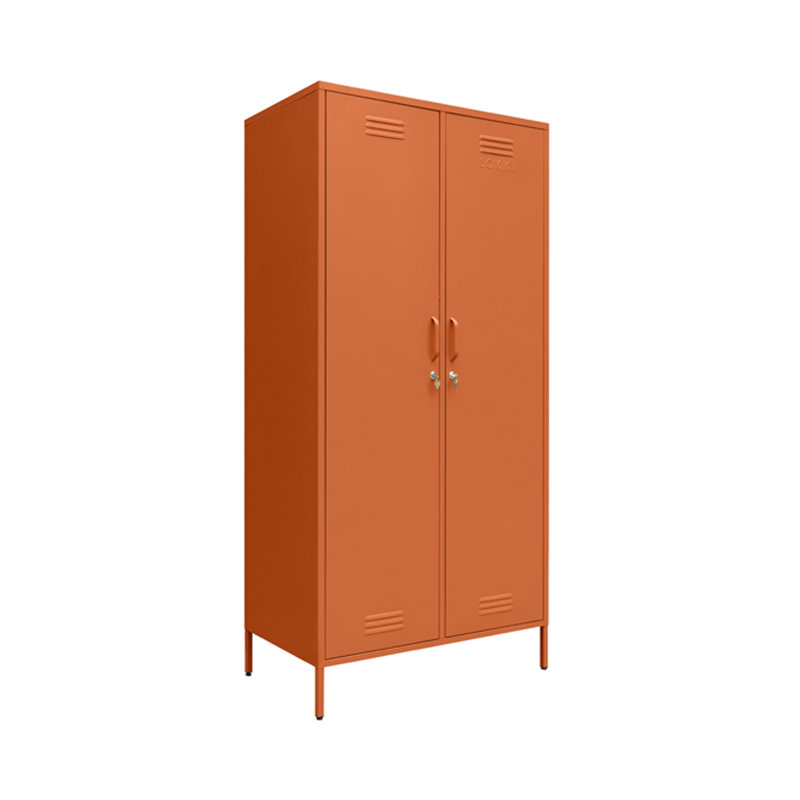 Nikeria 2 Door Steel Wardrobe, Orange
