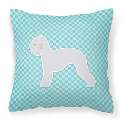 Coussin décoratif intérieur/extérieur carré bedlington terrier
