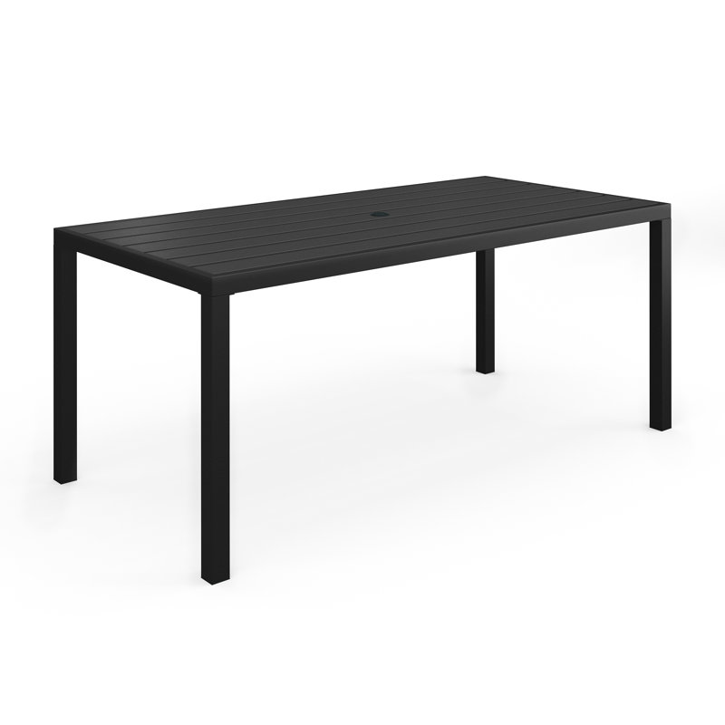Table de patio avec cadre en acier et dessus de parasol Martha Stewart