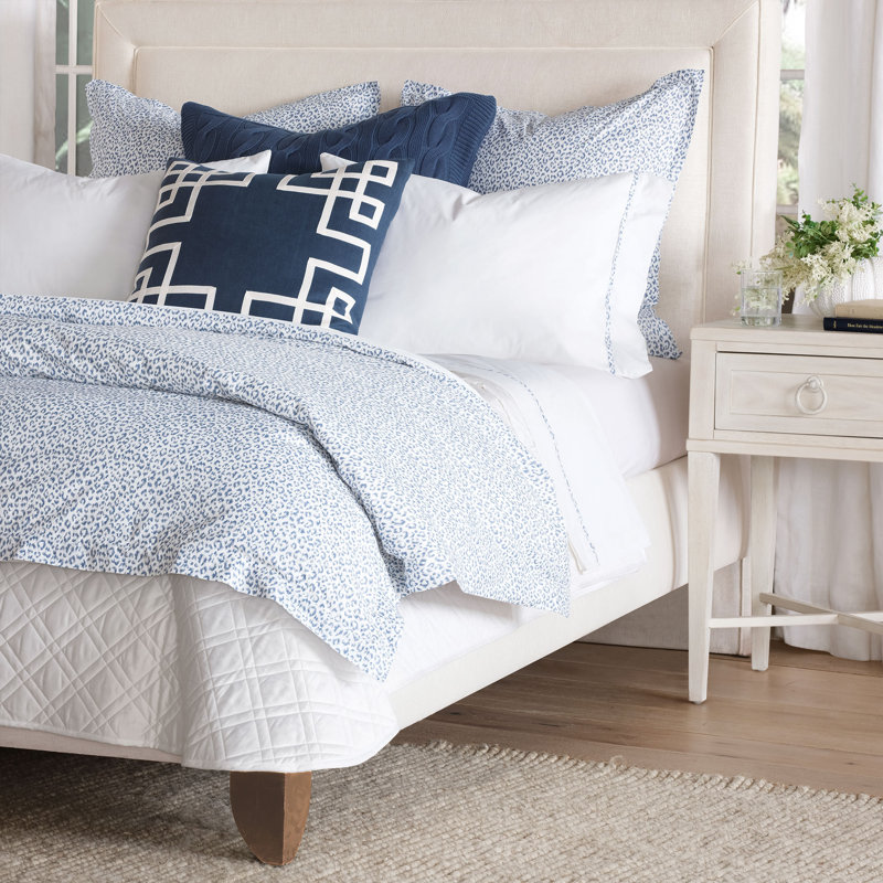 Gavin Square Pillow Cover & Insert, Breeze Indigo