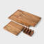 Ensemble de 3 planches à découper en bois d'acacia avec support Mela Artisans, naturel