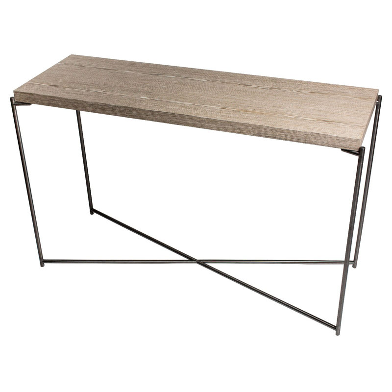 Bedell Console Table, Beige, 74.7cm H x 123.3cm W x 42.5cm D, Metal