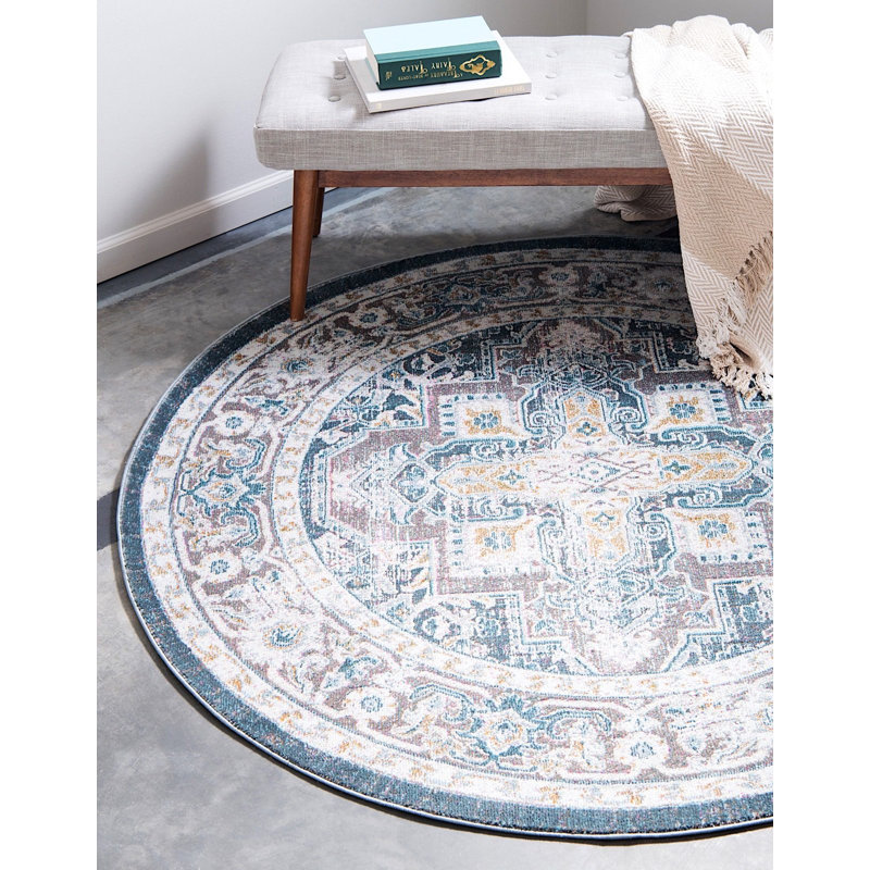 Oriental Indoor Rug, Round 5'5"