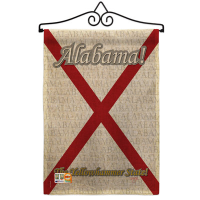 Double Sided 18.5'' H x 13'' W Burlap Flag Set