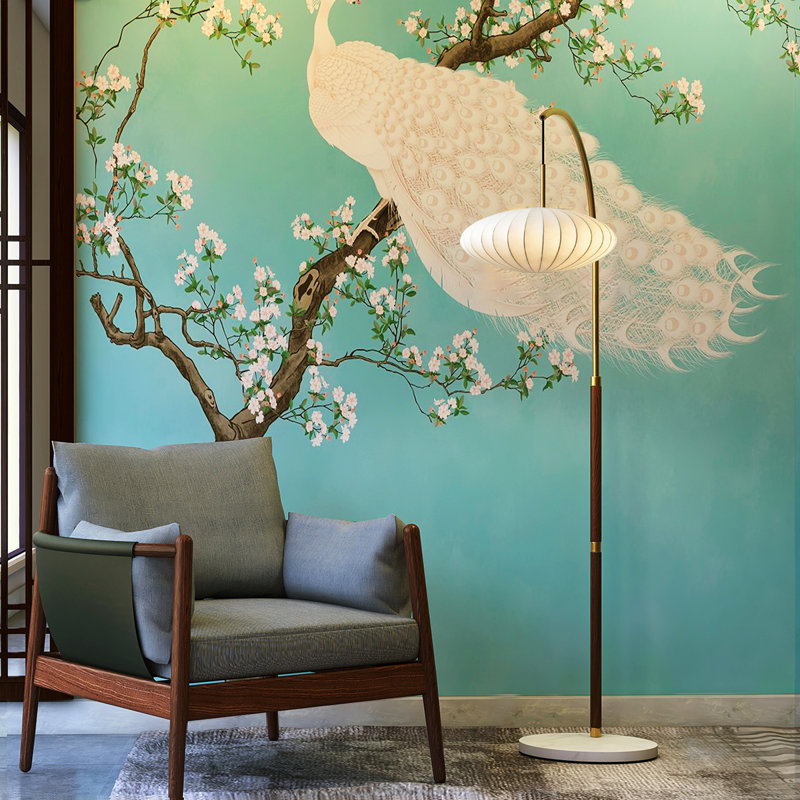 Lampe sur pied de style rétro chinois traditionnel