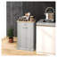 Meuble-poubelle de cuisine HOMCOM sur pied avec tiroir et système anti-basculement, en MDF gris.-136025069