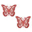 Collection de décorations murales papillon 3D à double couche - rouge WD-024-1321326977
