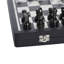 Ensemble de jeu d'échecs en métal noir avec compartiment de rangement Scheele