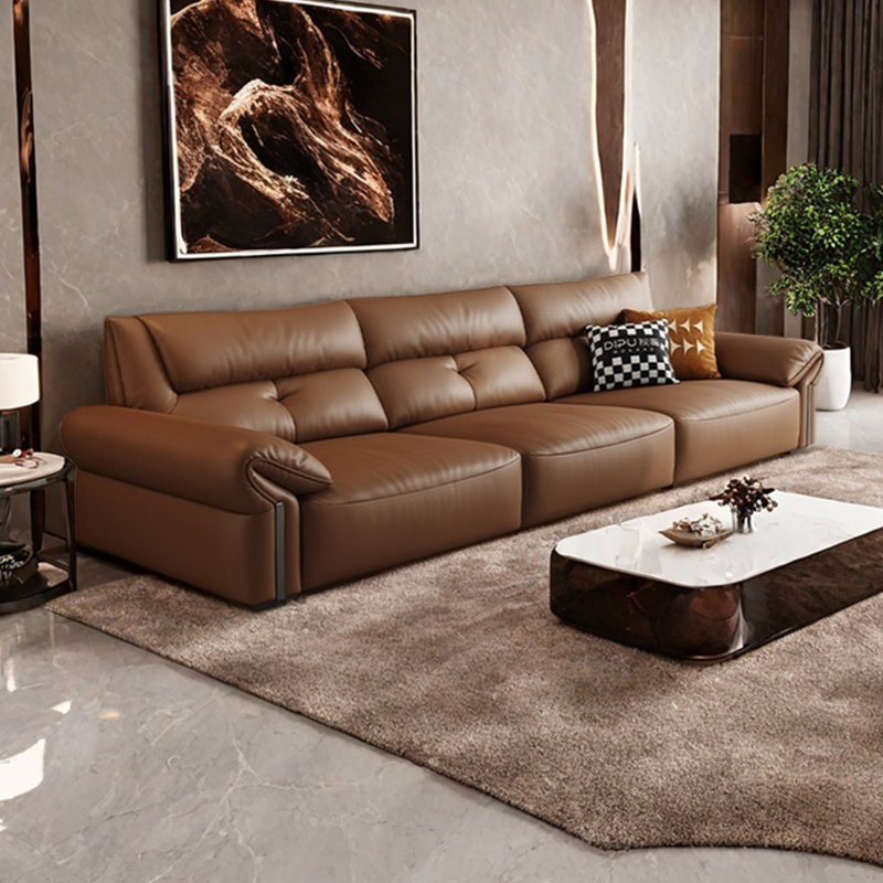 Canapé à rangée droite simple de style rétro, H 32,67 po x l 110,23 po x P 41 po