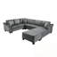 Canapé modulaire en U avec repose-pieds de rangement mobile-903566360