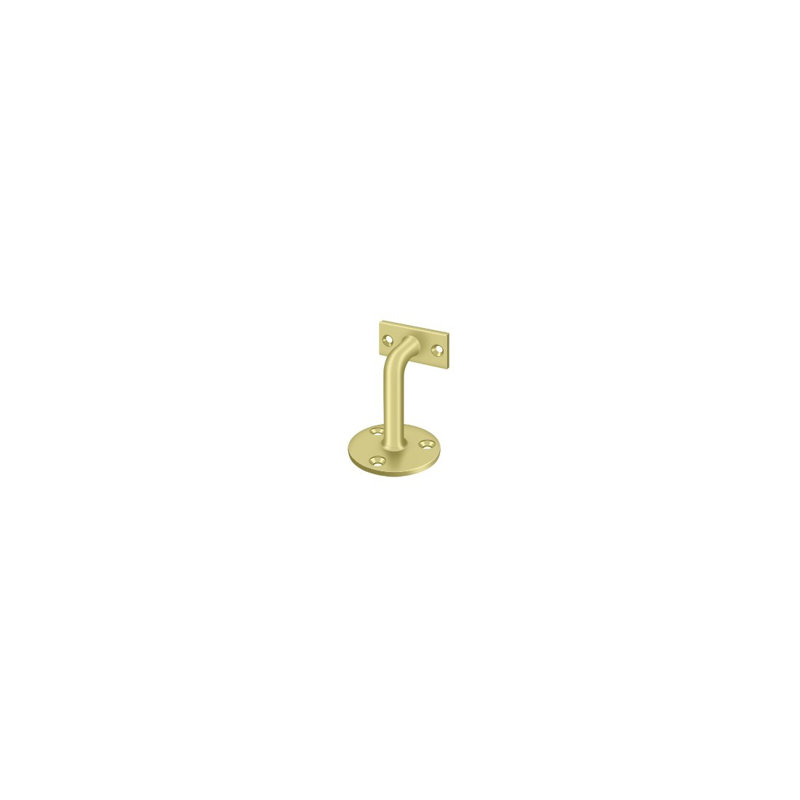 3" Projection Hand Rail Brackets, Polished Brass