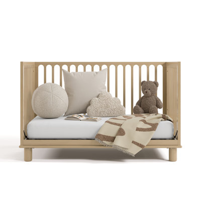 Lit de bébé convertible 3-en-1 de luxe avec barrière de sécurité pour tout-petits Sicily