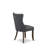 9-piece Modern Dining Table Set includes a Kitchen Table and 8 Platinum Gray Polyester fabric Dinner Chairs with Button tufted Back - Antique Walnut Finish-289307197-299601128