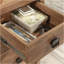 Bureau d'ordinateur, finition brune