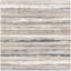 Tapis rayé bleu clair / blanc cassé / gris Banuelos-632072995