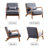 Hertford 26" Wide Mid Century Upholstered Solid Wood Accent Chair with an Extra Pillow-88837590