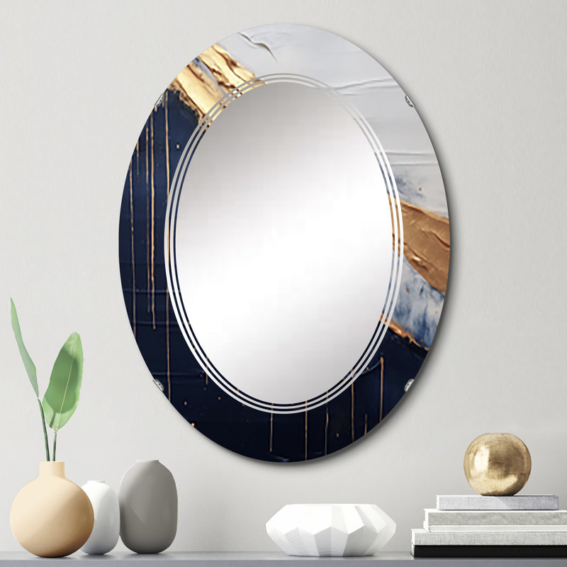 Jordanstown - Miroir mural moderne ovale, 30 po x 20 po