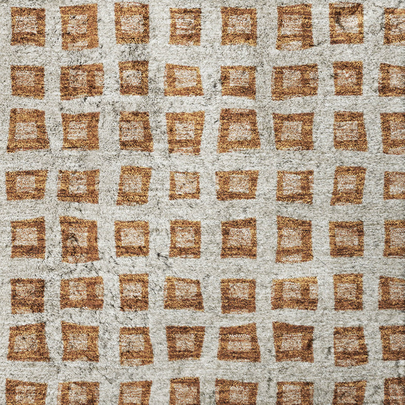 Tapis géométrique Dream Shag ADS727 lavable à la machine de qualité supérieure, Paprika, 8' x 10'
