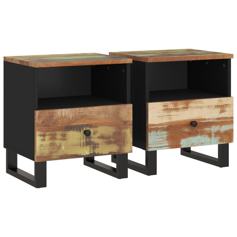 Montville 40cm W Metal Bedside Table