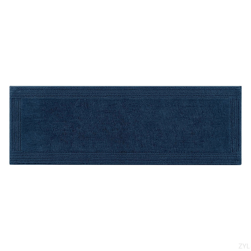 1 PCS 100% Cotton Tufted 3000 GSM Reversible Bath Rug, Rectangle 1'5" x 2'