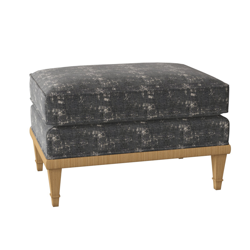 Dublin Ottoman, Amber, Sunny Linen