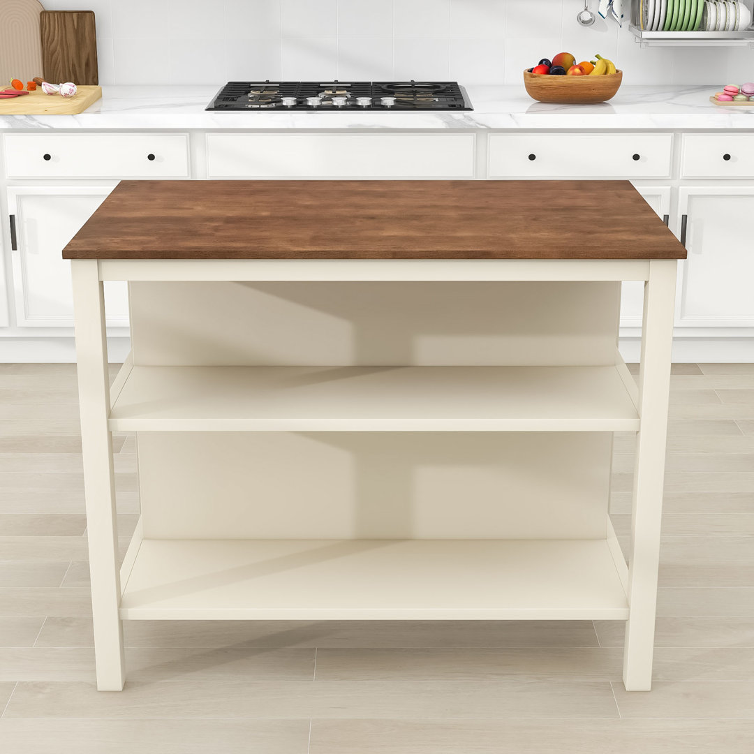 Wilhelmi Wood Stationary Kitchen Island image 7