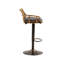 Danyu Swivel Upholstered Adjustable Height Counter Stool with Metal Frame-2114069789