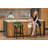 Solid Wood Bar Stools Set of 2, Counter Height Bar Stools with Wide PU Leather Upholstered Seat, Barstools Set with Sturdy Wood Legs-881285890-881285889