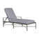 Chaise longue simple inclinable avec coussins 76 po Monaco