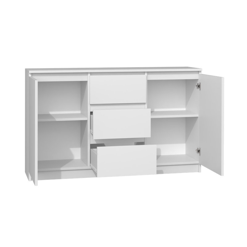 Lecuyer 3 Drawer Chest, White