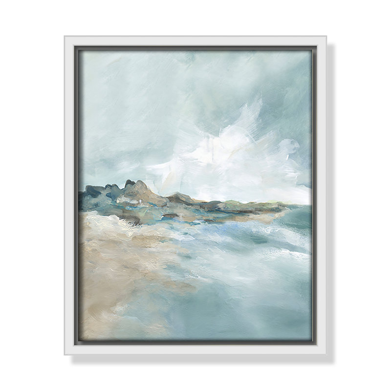 Impression Coralie Sandpoint par Carol Robinson, H 11,5 po x l 9,5 po, Blanc