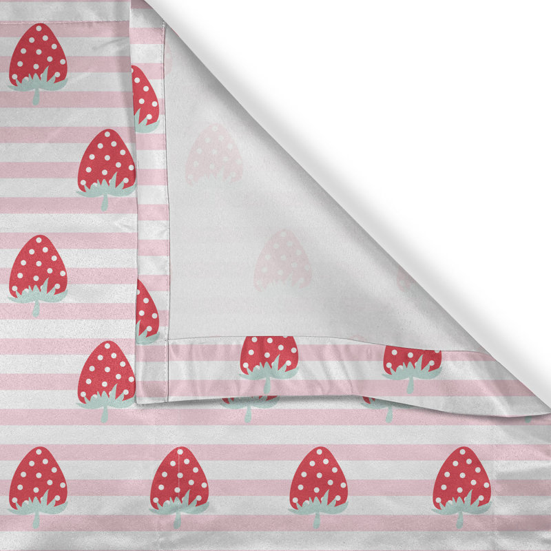 Rustic curtain, girlish pattern, seafoam pink