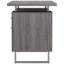 Bureau rectangulaire gris patiné avec tiroir, armoire et classeur pour une productivité optimale