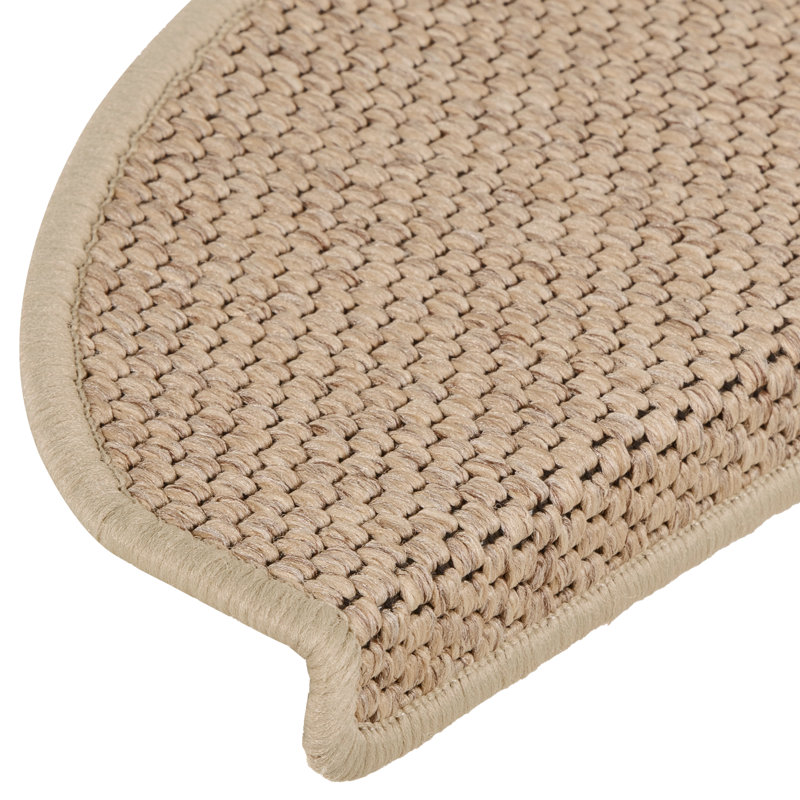 Shellson Non-Slip Stair Tread, Brown, Semi-Circle 21cm x 65cm