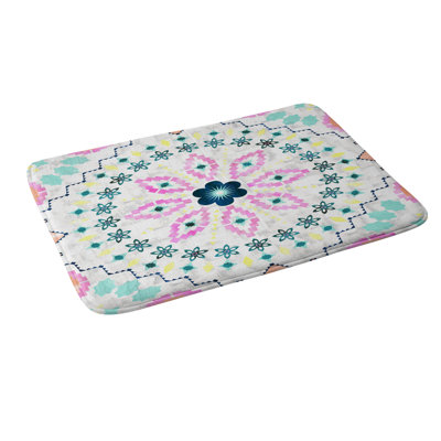 Tapis pour salle de bain en mousse à mémoire mandala schatzi brown aviairea