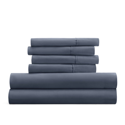 Simply Soft Brushed Microfiber Solid 6 Piece Sheet Set